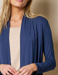 Bamboo 240 Banded Front Jacket - Navy