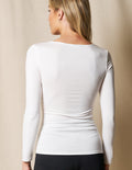Bamboo Double Front Top - Soft White