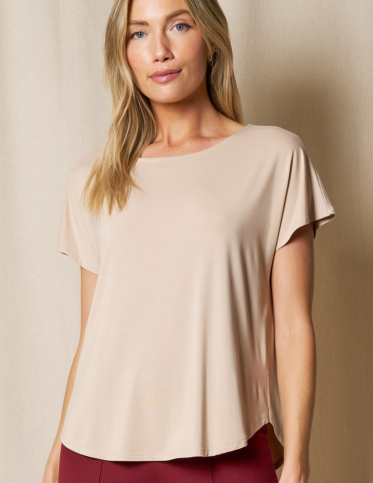 Bamboo Dolman Tee - Almond - Small and 2XL Only