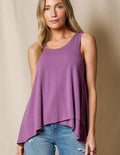Bamboo / Organic Cotton Layered Tank - Dusty Purple