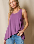 Bamboo / Organic Cotton Layered Tank - Dusty Purple