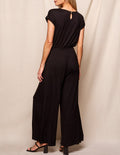 Bamboo Short Sleeve Jumpsuit - Black
