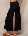 Bamboo Flare Ankle Pants - Black
