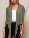 Bamboo Open Front Shrug - Sage