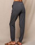 Bamboo / Organic Cotton Flat Waist Comfort Joggers - Grey