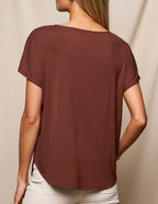 Bamboo Dolman Tee - Cocoa