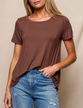 Bamboo Relaxed Tee - Chocolate