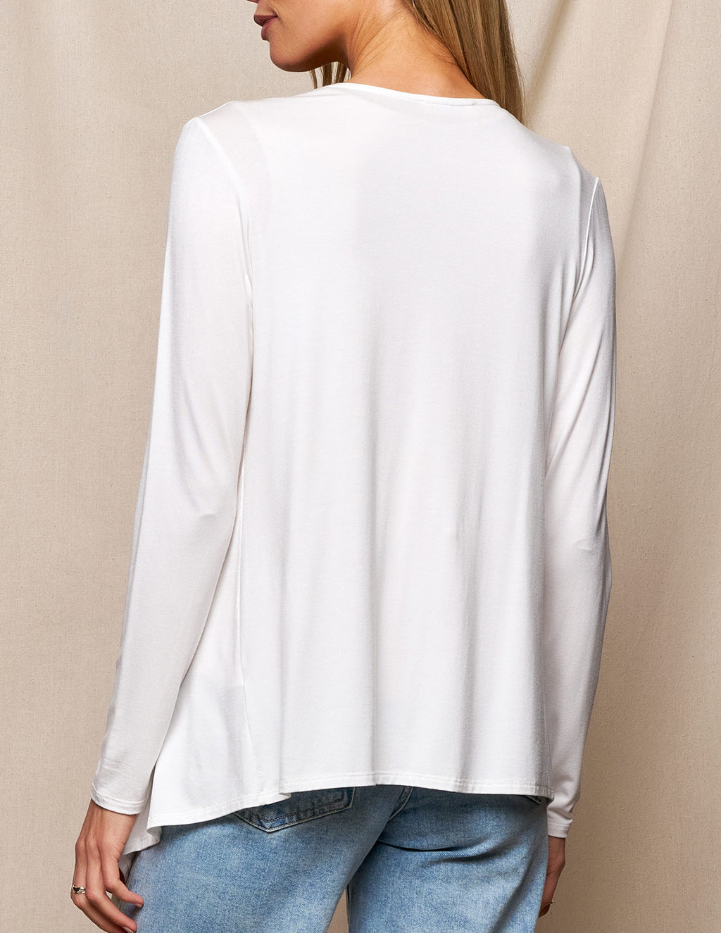 Bamboo Open Front Jacket - Soft White