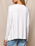 Bamboo Open Front Jacket - Soft White
