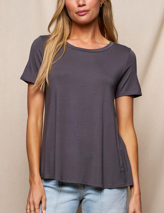 Bamboo Relaxed Tee - Grey