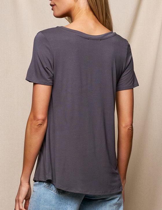 Bamboo Relaxed Tee - Grey