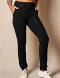 Bamboo / Organic Cotton Flat Waist Comfort Joggers - Black