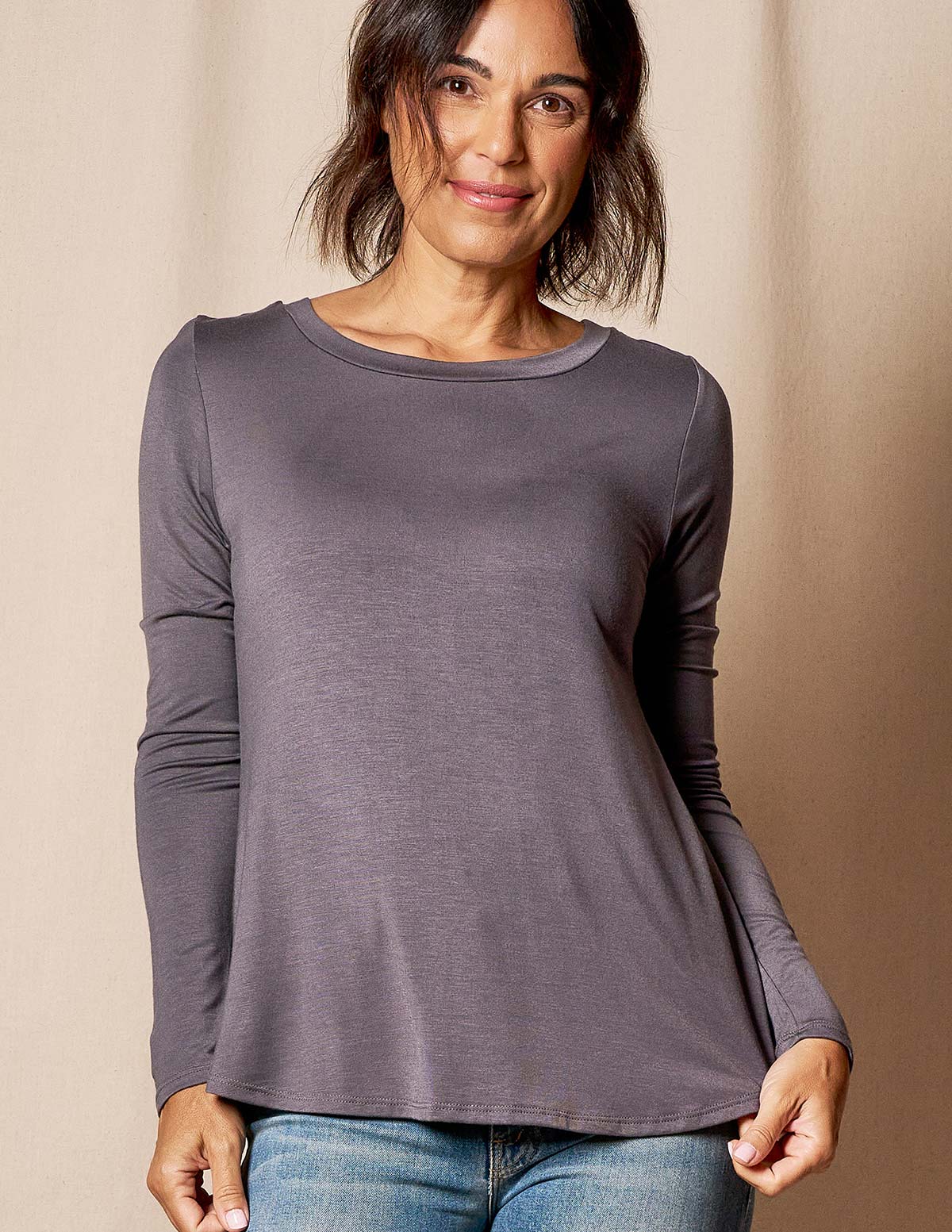 【新品未使用】YENN CURVE FORM LONG TEE GRAY SIVANASPIRIT_08292024_4196_120