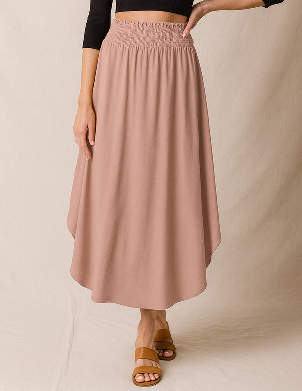 Bamboo Tulip Skirt - Camel — Sivana