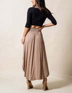 Bamboo Tulip Skirt - Cappuccino
