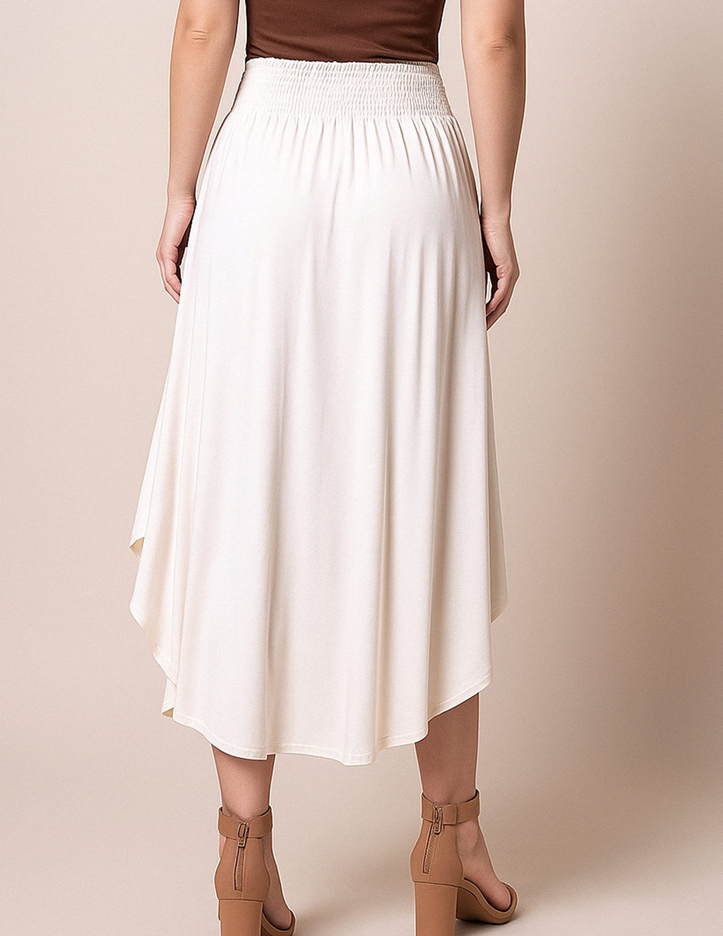 Bamboo Tulip Skirt - Soft White
