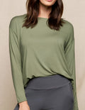Bamboo Dolman Long Sleeve Tee - Sage