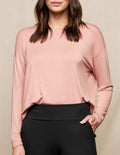 Bamboo Dolman Long Sleeve Tee - Rosewater