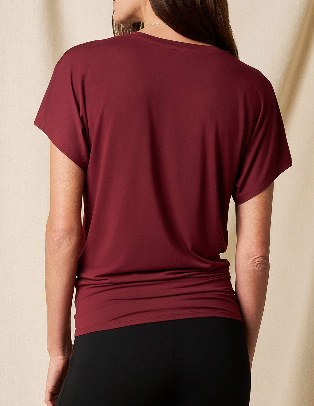 Bamboo Dolman Tunic - Cabernet