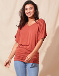 Bamboo Dolman Tunic - Rust