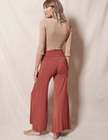 Bamboo Flare Pants - Rust