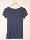 Bamboo Close Fit Tee - Navy