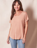Bamboo Dolman Tee - Camel