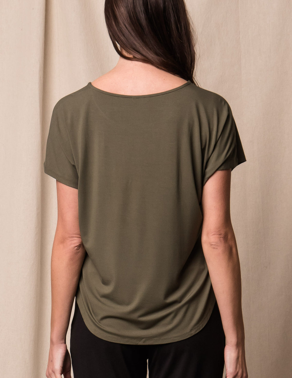 Bamboo Dolman Tee - Olive