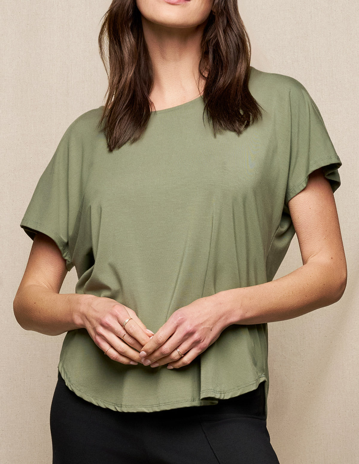 Bamboo Dolman Tee - Sage- XS and 2XL Only