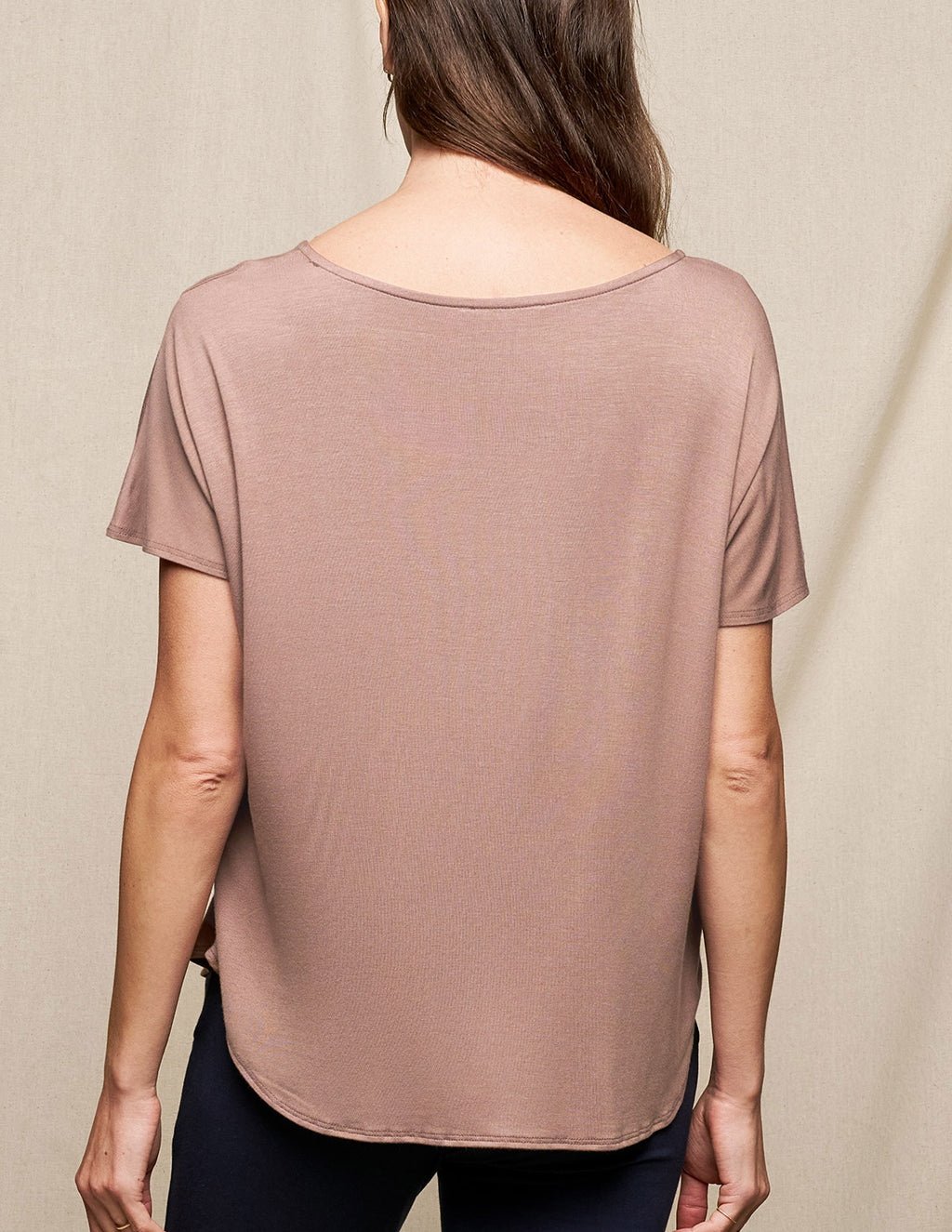 Bamboo Dolman Tee - Cappuccino