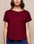 Bamboo Dolman Tee - Burgundy