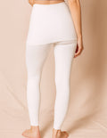 Bamboo Leggings with Skirt - Soft White
