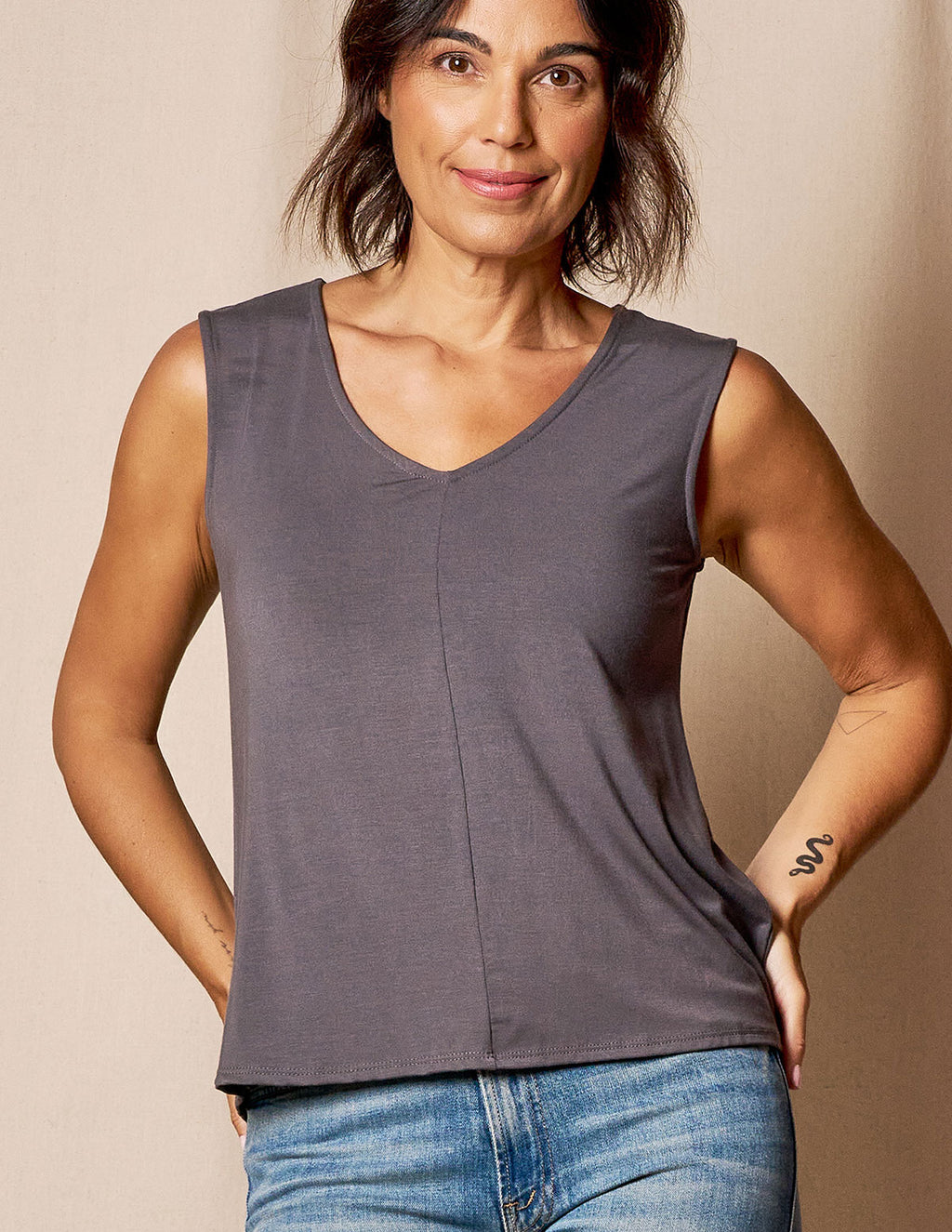 Bamboo V-Neck Tank main image 1