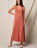 Bamboo A-Line Tank Dress - Rust