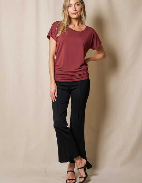 Bamboo Ponte Knit Flare Pants - Black — Sivana