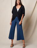 Bamboo Ponte Cropped Pants - Navy