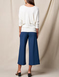 Bamboo Ponte Cropped Pants - Navy
