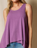 Bamboo / Organic Cotton Layered Tank - Dusty Purple