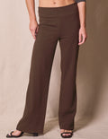 Bamboo / Organic Cotton Classic Straight Leg Pants - Walnut