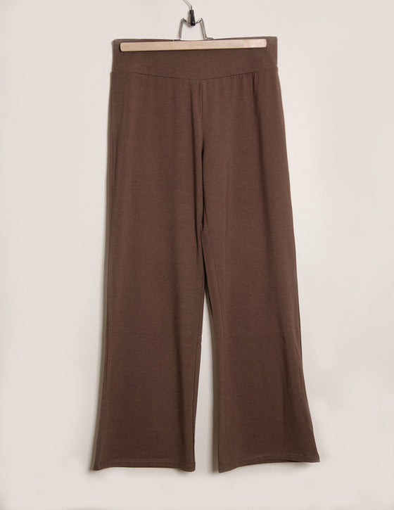 Bamboo / Organic Cotton Classic Straight Leg Pants - Walnut