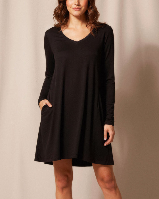 Bamboo V-Neck Tunic Dress