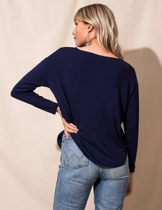 Bamboo Modal Dolman Cap Sleeve T-Shirt in Stone main image 1