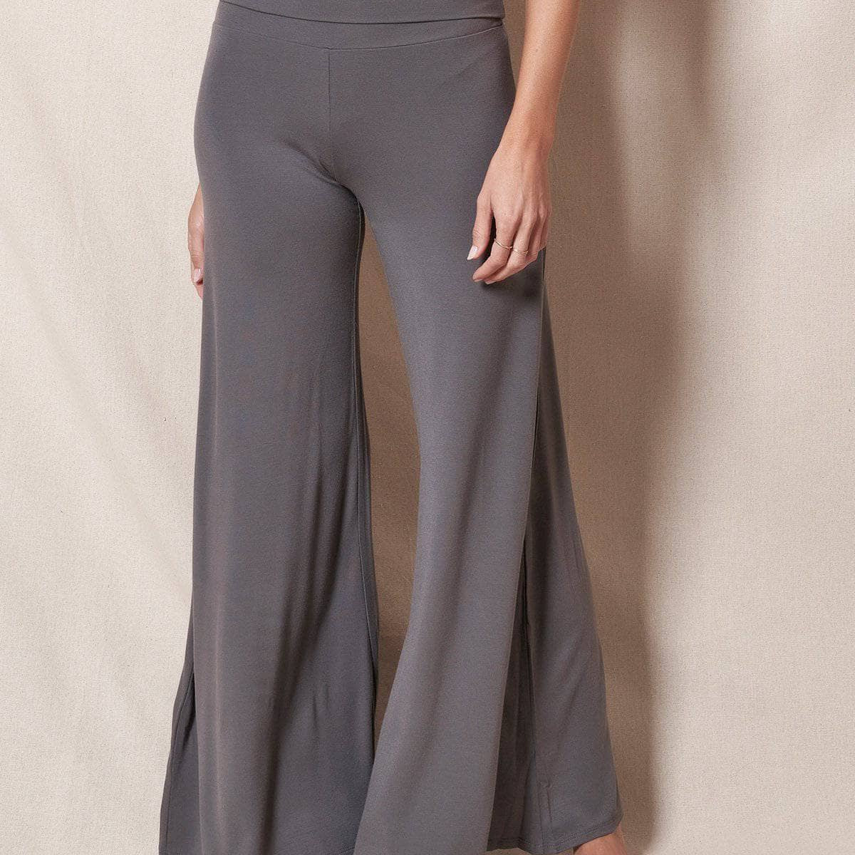 Bamboo Flare Pants - Grey — Sivana