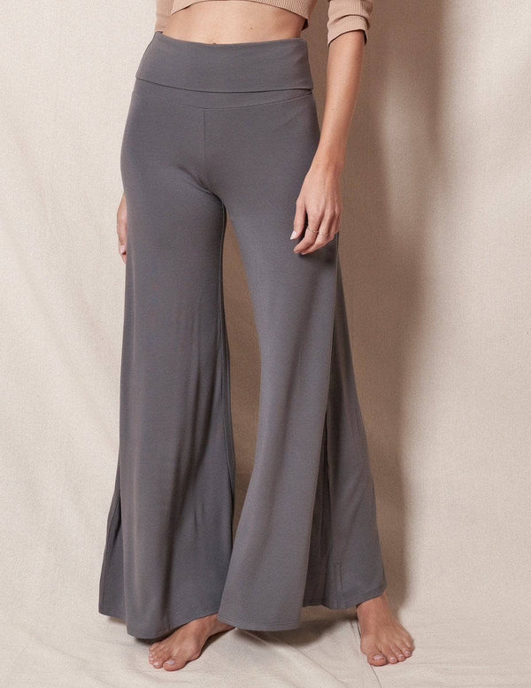 Bamboo Flare Pants - Grey — Sivana