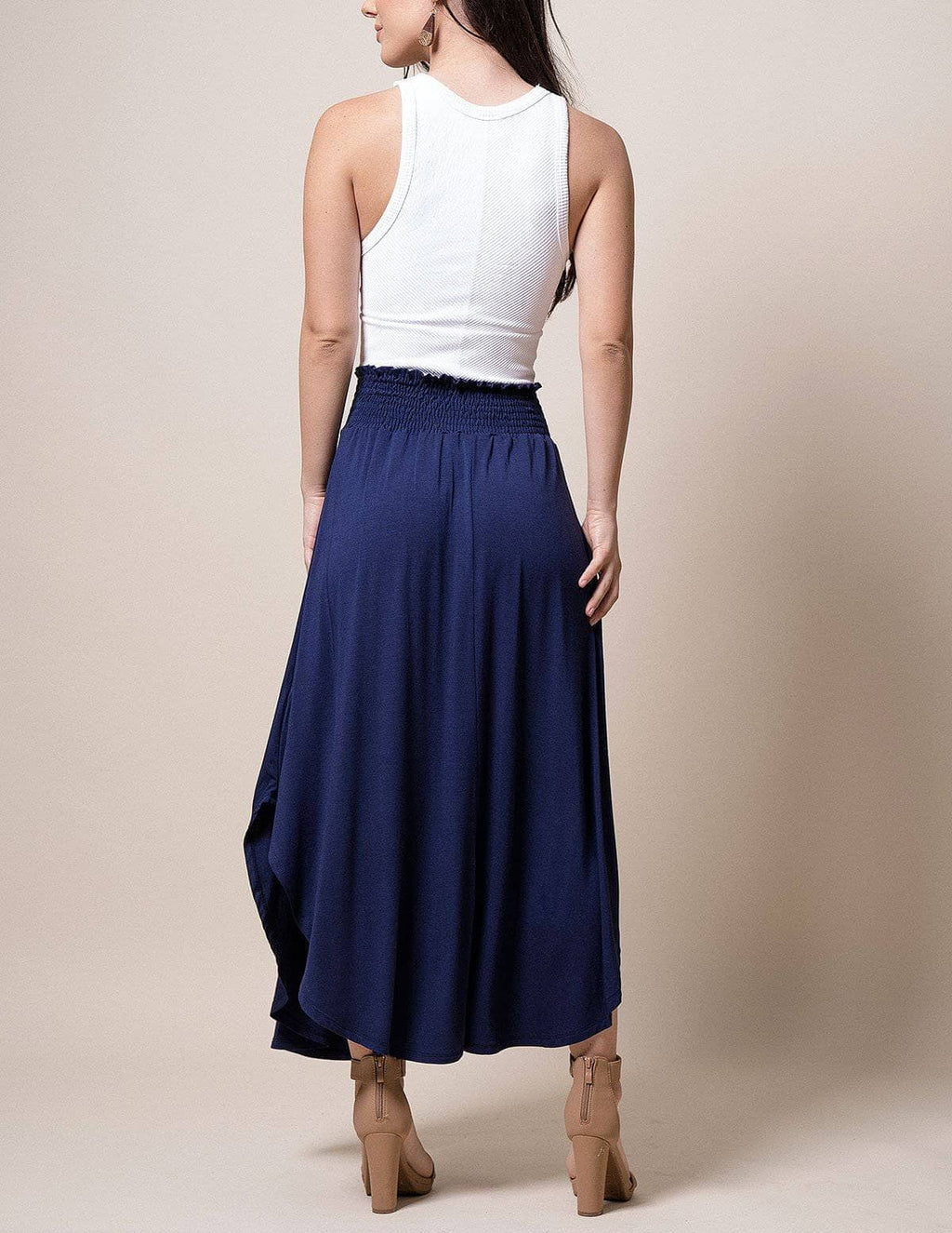 Bamboo Tulip Skirt - Navy