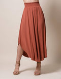 Bamboo Tulip Skirt - Rust