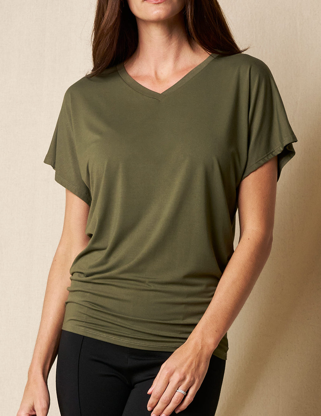 Bamboo Dolman Tunic -Olive