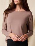 Bamboo Dolman Long Sleeve Tee - Mocha