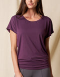Bamboo Scoop Neck Dolman Tunic - Fig