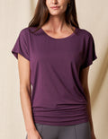 Bamboo Scoop Neck Dolman Tunic - Fig